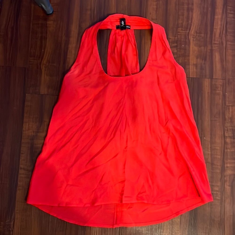 Aqua - Red Tank - Size XS - Schiffon Racerback Tank - Excellent Condition